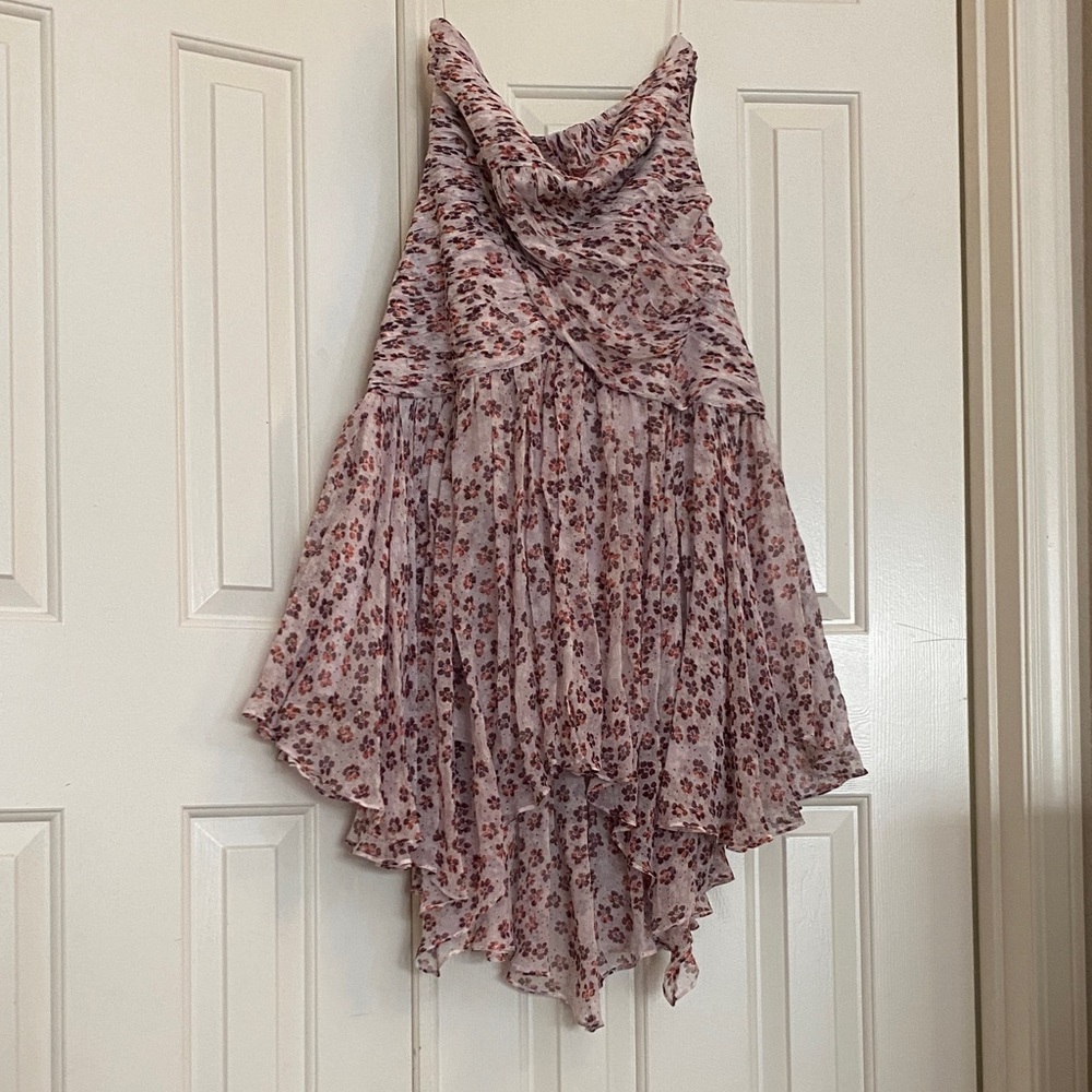 Joie Floral Dress with Pink and White Accents